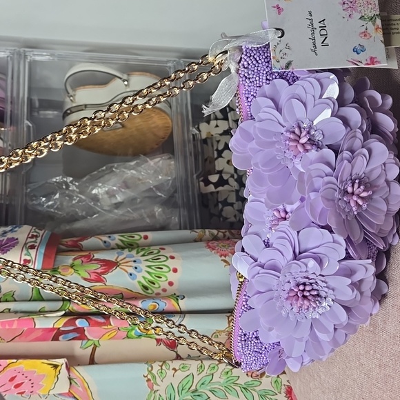 NWT New Indian Beated Shoulder Bag - Picture 7 of 9